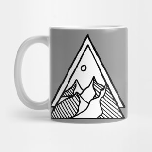 Triangle Mountains Ink Logo Mug